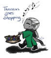 Chibi Thrassus goes shopping