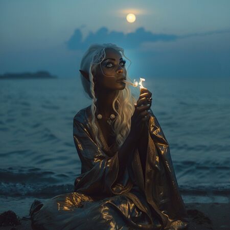 Leifa chilling on the beach in Kraken Falls by Machtig.jpg
