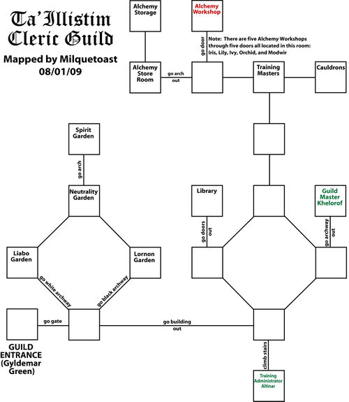 Ta'Illistim Cleric Guild Map