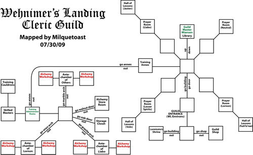 Wehnimer's Landing Cleric Guild Map