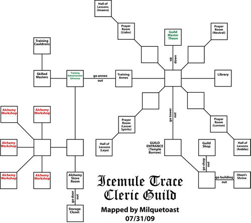 Icemule Trace Cleric Guild Map
